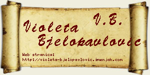 Violeta Bjelopavlović vizit kartica